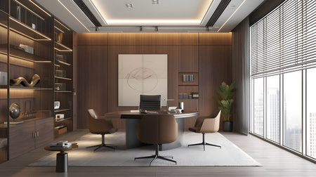 modern office interior design. Workplace.の素材