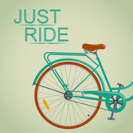 Vintage Retro Bicycle. Go out with bicycle retro styleのイラスト素材