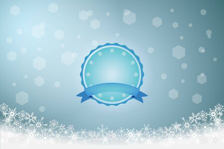 Holiday background with snowflakes logo to place text.のイラスト素材