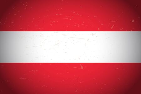 Flag of Austria. Vector illustration. Grunge backgroundのイラスト素材