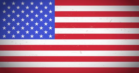 United State of America flag. Vector illustration. Grunge backgroundのイラスト素材
