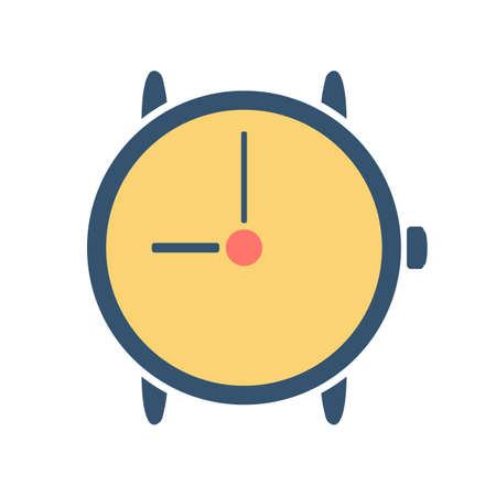 Watch vector icon isolated on white.のイラスト素材
