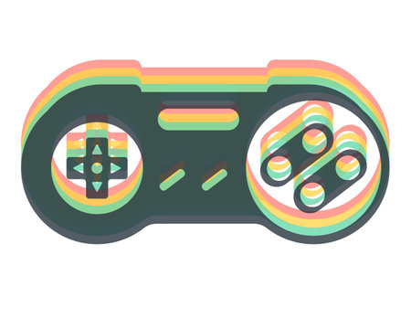 Video game controller icon.Joystick, game play iconのイラスト素材