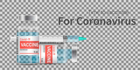 Coronavirus Vaccines. Vaccination campaign and treatment. Kill coronavirus covid-19 coming soonのイラスト素材