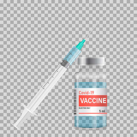Coronavirus Vaccines. Vaccination campaign and treatment. Kill coronavirus covid-19 coming soonのイラスト素材
