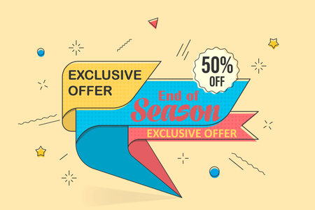 Mega sale discount. Abstract promotion banner. special offerのイラスト素材