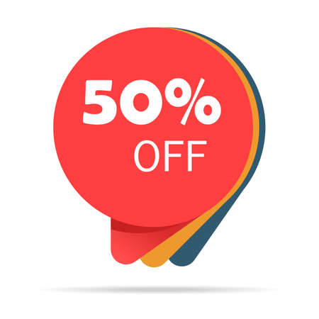 Special offer sale isolated tag red. sale tag set. Red scroll banners with big sale textのイラスト素材