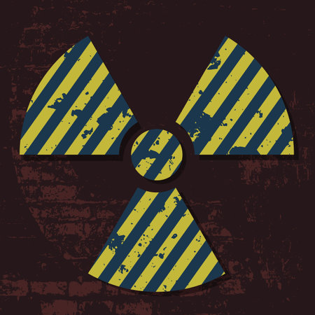 Radioactive design over grunge background, vector illustration eps10のイラスト素材