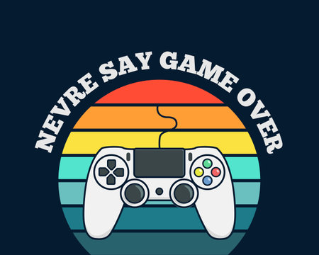 game console logo. Joystick for video games. vector illustration.のイラスト素材