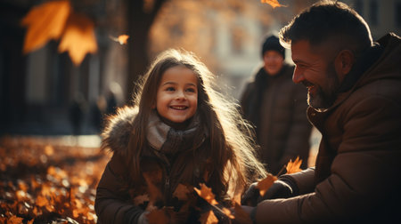 father playing with his daughters on the playgroundの素材