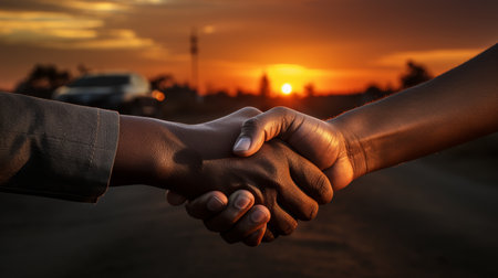 Male strong handshake close-upの素材