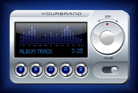 Music Player with Spectrum Analyzerのイラスト素材
