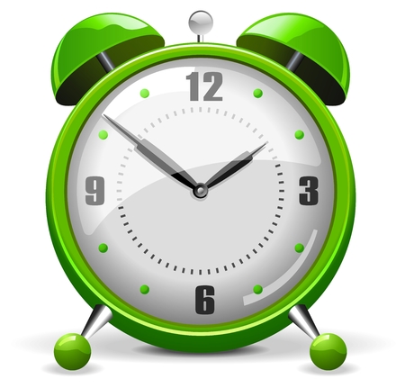Green Alarm Clockのイラスト素材