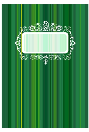 Copy-book cover with floral ornamentのイラスト素材