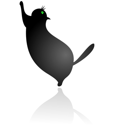 Big Fat Cat Stretchingのイラスト素材