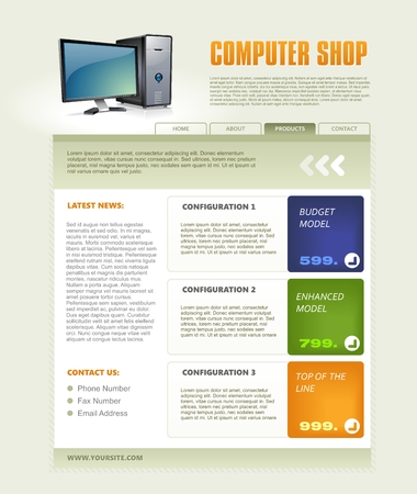 Computer Web Brochureのイラスト素材