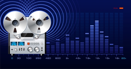 Analog recorder on the spectrum analyzerのイラスト素材