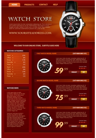 Watch web store templateのイラスト素材