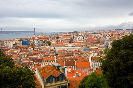 Birdview of Lisbon, Portugalの写真素材