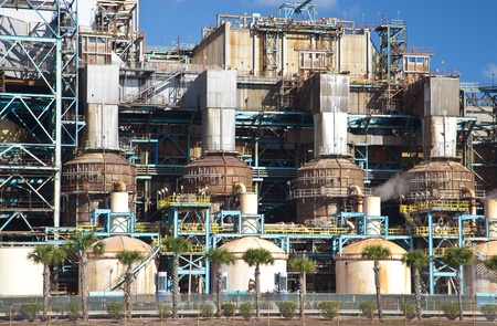 Industrial power plant closeup detail