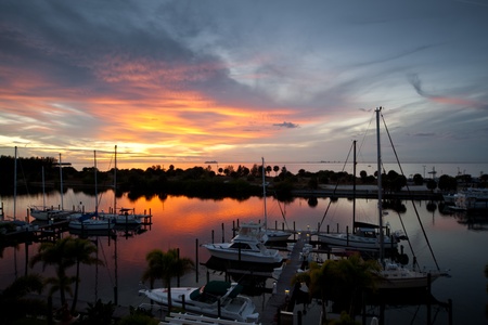 Dramatic Florida Resort Sunset