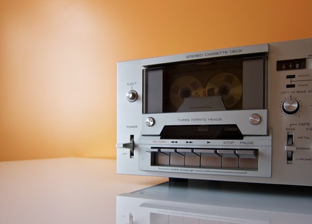Vintage Stereo Cassette tape deck recorder or playerの写真素材