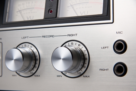 Stereo Cassette Tape Deck Analog controls Vintageの写真素材