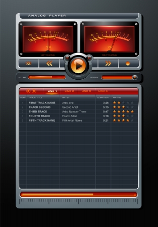 Analog Stereo MP3 Music Media Player detailedのイラスト素材