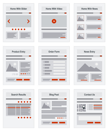 Internet Site Map Navigation Structure Prototype vectorのイラスト素材