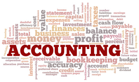 Accounting Word Cloud Word Bubble tags vectorのイラスト素材
