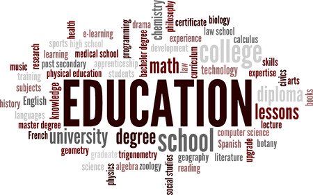 Education Word Cloud Bubble Tags Tree Detailed Vectorのイラスト素材