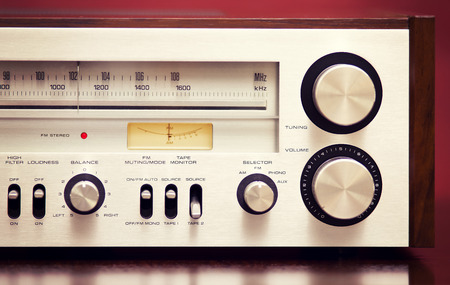 Vintage Stereo Radio Receiverの写真素材