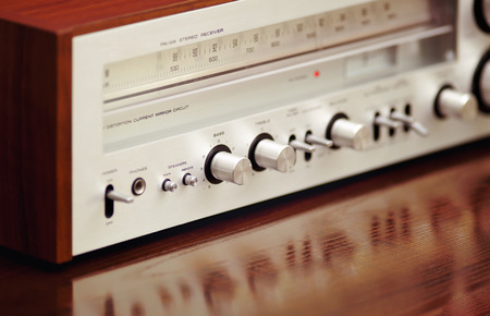 Vintage Stereo Radio Receiverの写真素材