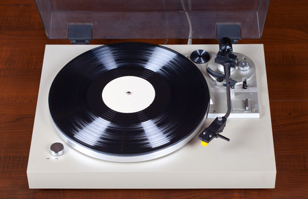 Analog Stereo Turntable Vinyl Record Playerの写真素材
