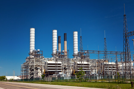 Industrial Petroleum Refinery Plant Smokestacks and Piping Detailsの写真素材