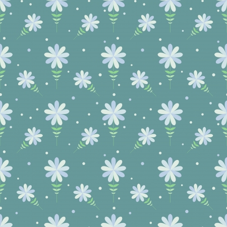 Seamless floral pattern with geometric stylized flowers  Can be used to fabric design, wallpaper, decorative paper, web design, etc  Swatches of seamless patterns included in the file のイラスト素材