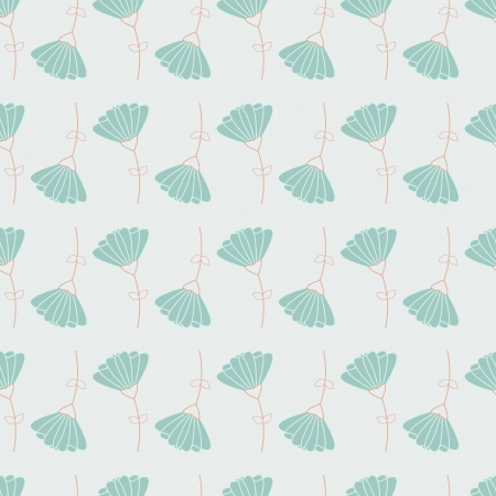 Seamless floral pattern with geometric stylized flowers  Can be used to fabric design, wallpaper, decorative paper, web design, etc  Swatches of seamless patterns included in the file のイラスト素材