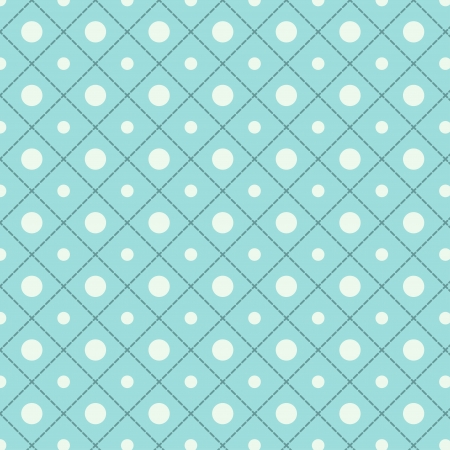 Seamless polka dot pattern in retro style, subtle colors  Can be used to fabric design, wallpaper, decorative paper, scrapbook albums, web design, etc  Swatches of seamless pattern included in the file for ease of use のイラスト素材