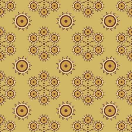 Tribal seamless pattern  Geometric aztec background  Vintage colors  Swatches of seamless pattern included in the file のイラスト素材