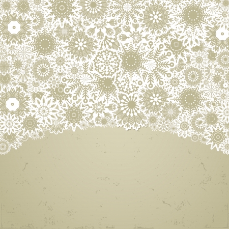 Christmas background in retro style with snowflakes and place for text  Imitation paper  Soft colors のイラスト素材