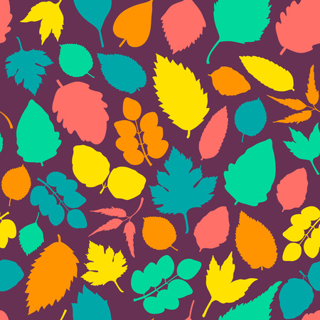 Seamless pattern with leaves. Natural background. Vector illustration.のイラスト素材