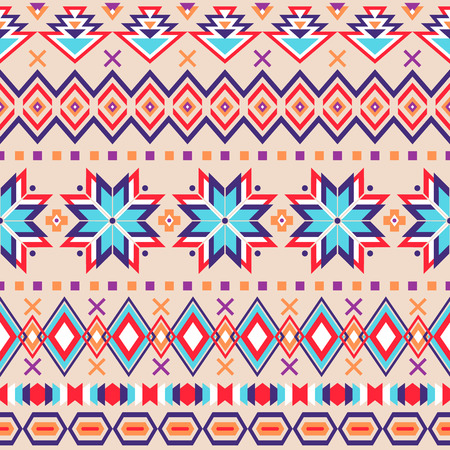 Ethnic seamless pattern. Aztec colorful striped background. Tribal ethnic navajo print. Modern...