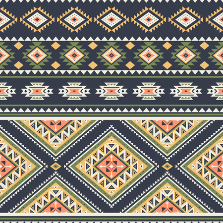 Tribal striped seamless pattern. Aztec geometric vector background. Can be used in textile design,...