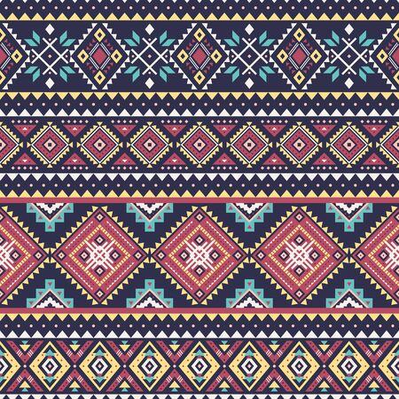 Tribal striped seamless pattern. Aztec geometric vector background. Can be used in textile design,...