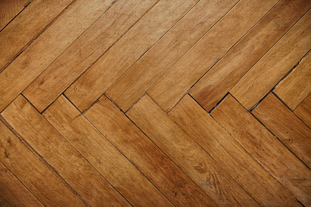 old parquet scratched, flooring, wooden texture wornの写真素材