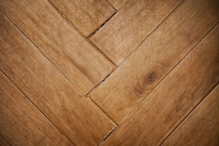 old parquet scratched, flooring, wooden texture wornの写真素材