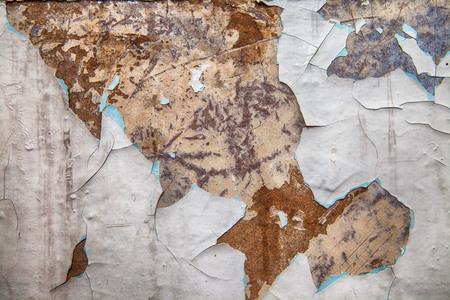 The old shabby paint is scratchedの写真素材