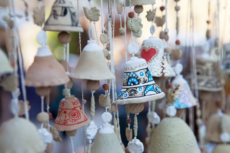 Bell clay souvenir gift at the fairの写真素材