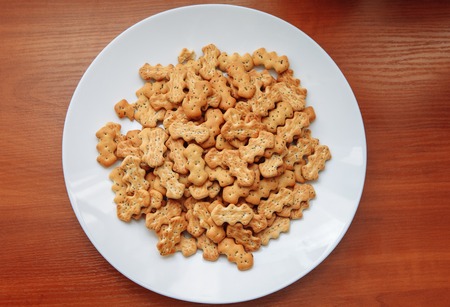 Crackers with poppy seeds, breakfast supper, dry food