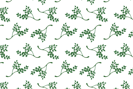 Seamless pattern with watercolor leavesのイラスト素材